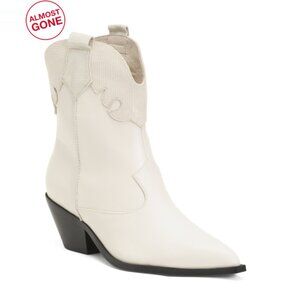 CAVERLEY SHOES White Leather Delfi Boots